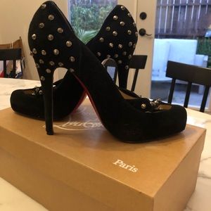 Christian Louboutin Suede Stud Heel